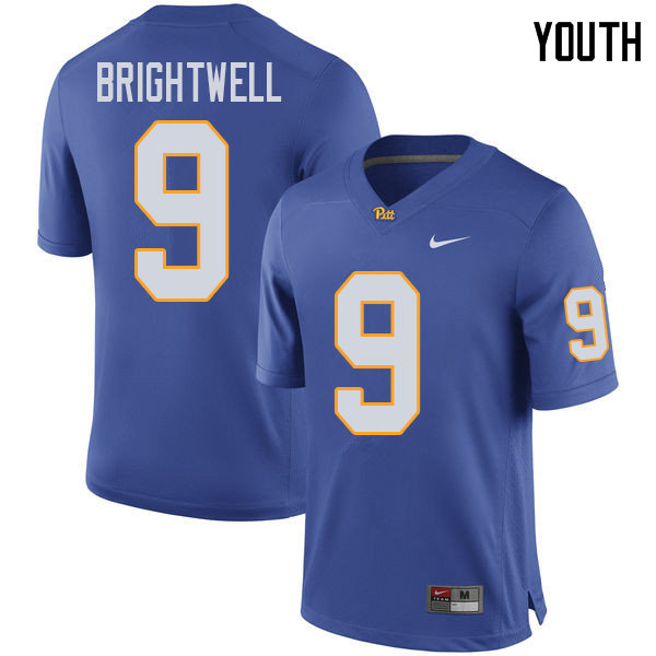 Youth #9 Saleem Brightwell Pittsburgh Panthers College Football Jerseys Sale-Royal